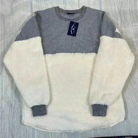 NEW SPIRIT JERSEY Sweatshirt Oversized Womens Size XS Sherpa Fleece DENVER CO - Picture 9 of 12